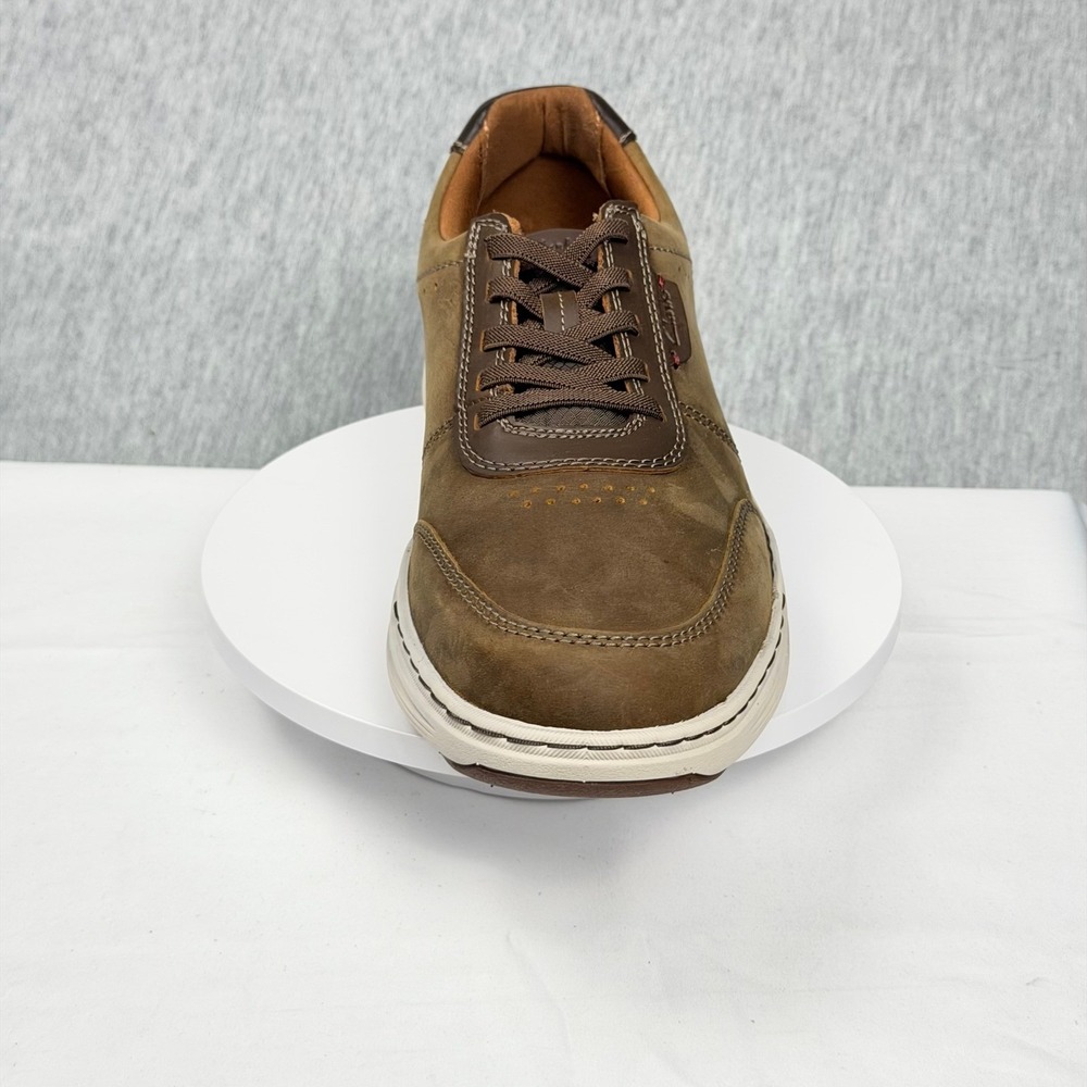 Clarks Craftwell Lace Beeswax Leather Mens 9.5 Wide Brown Sneakers 26184701 - Picture 5 of 12